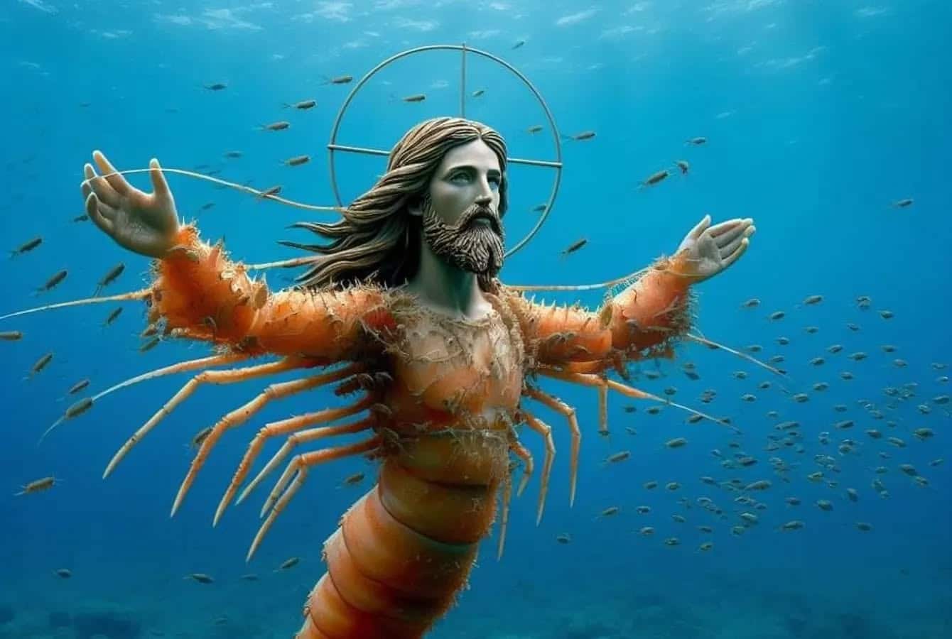 A prime example of AI Slop - Shrimp Jesus